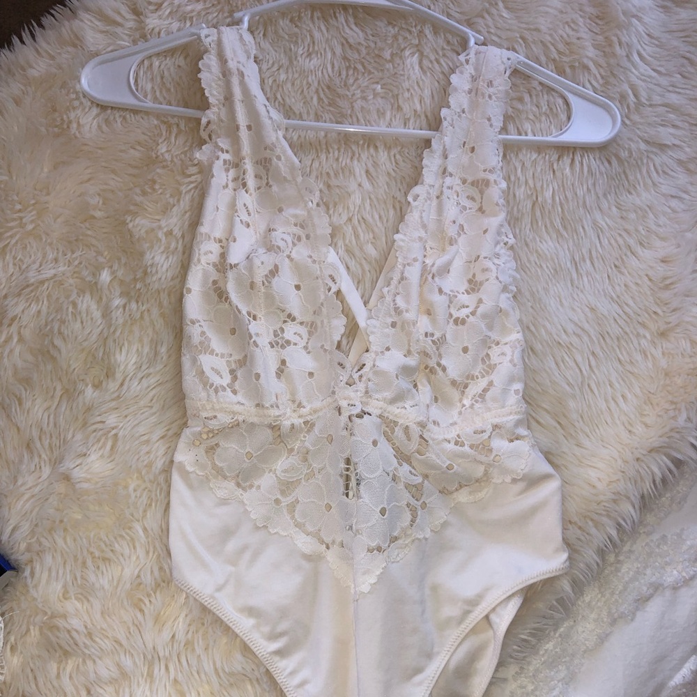 White lace bodysuit